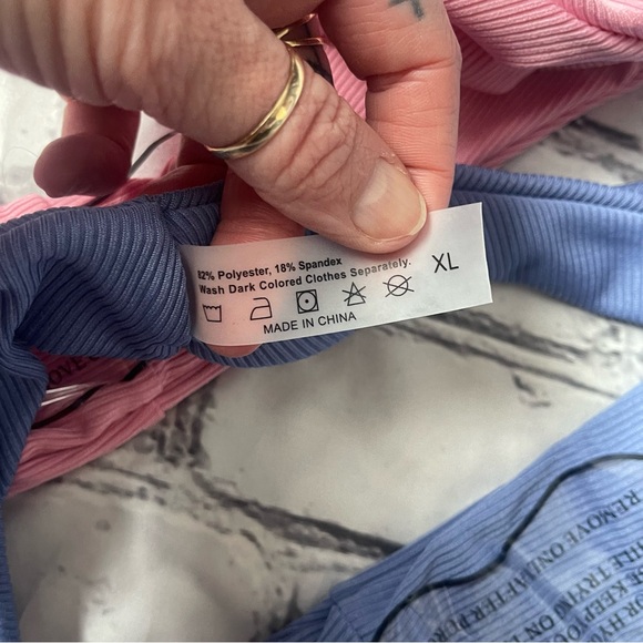 2 pair Ribbed Bikini Bottoms - Picture 4 of 5